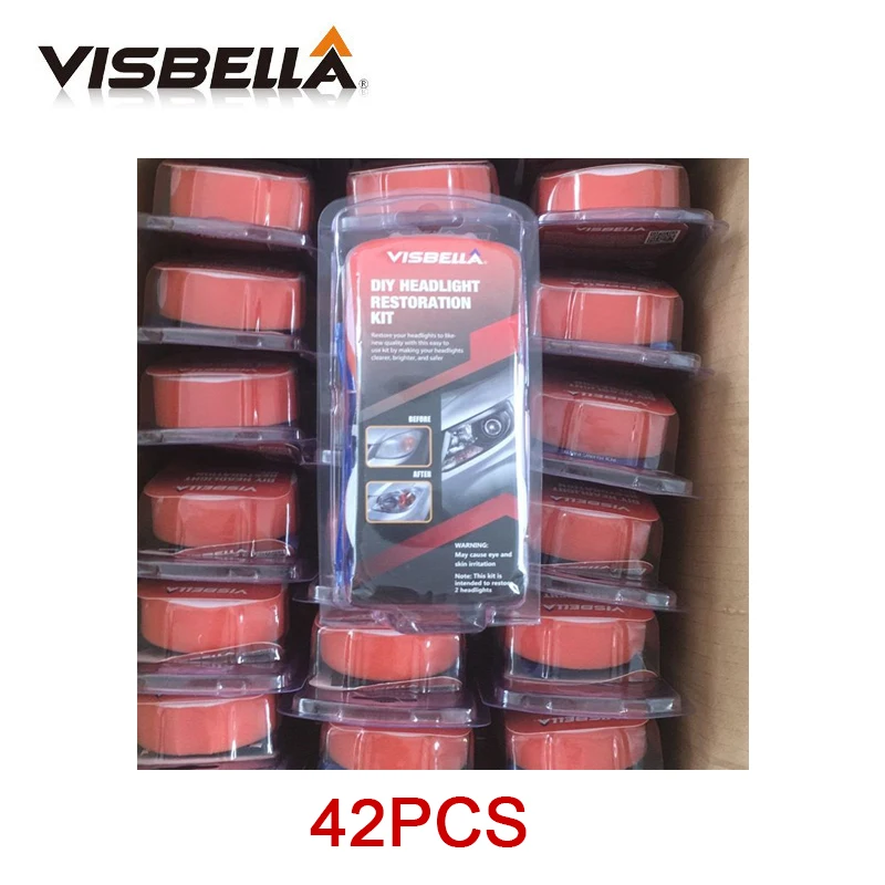 VISBELLA 42 шт. Набор для ремонта осветлителя фар DIY налобный фонарь Полировочный