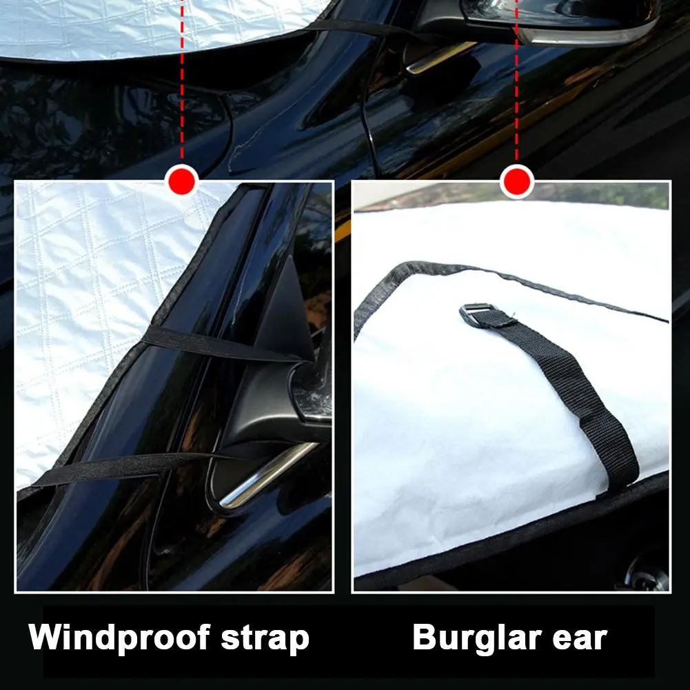 Универсальный защитный чехол на ветровое стекло автомобиля всепогодный для