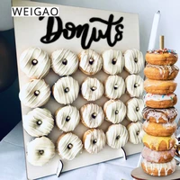 weigao wooden donuts stand donut wall display holder wedding decoration birthday party supplies baby shower donut holder party