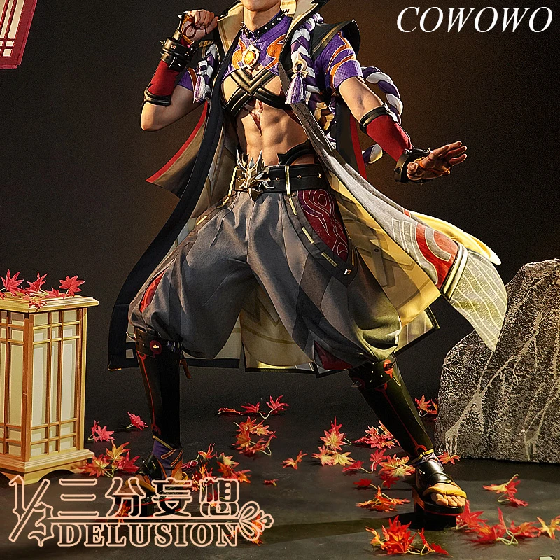 Anime! Genshin Impact Arataki Itto Game Suit Handsome Uniform Cosplay Costume Halloween Party Role Play Outfit For Men NEW