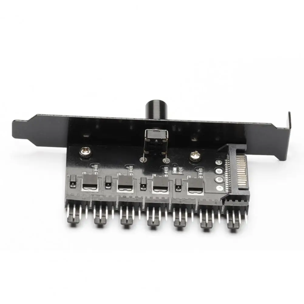 

Контроллер скорости материнской платы, высокопроизводительный Регулируемый Жесткий Чехол для компьютера, SATA 4-контактный мощный контролле...