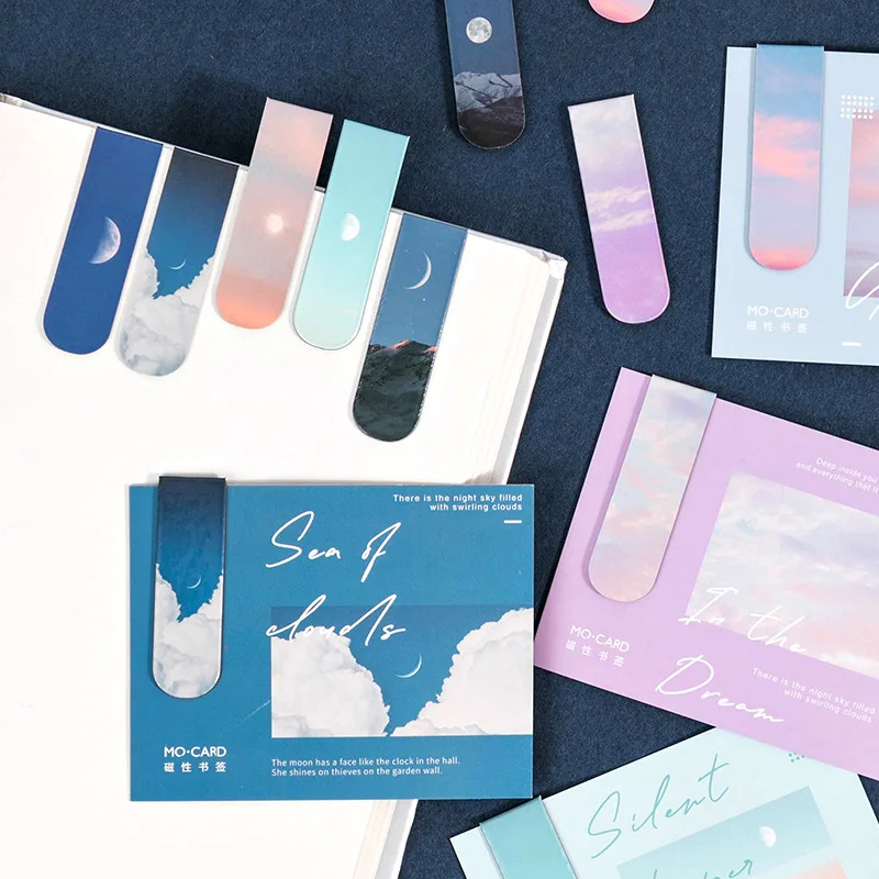 Луной и звездами Магнит Магнитные Закладки симпатичный магнит отметки страницы