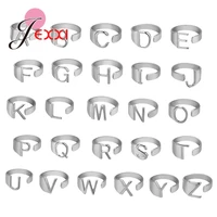new 925 sterling silver ring high quality english alphabet letter ring women and girl top quality rings trendy jewelry