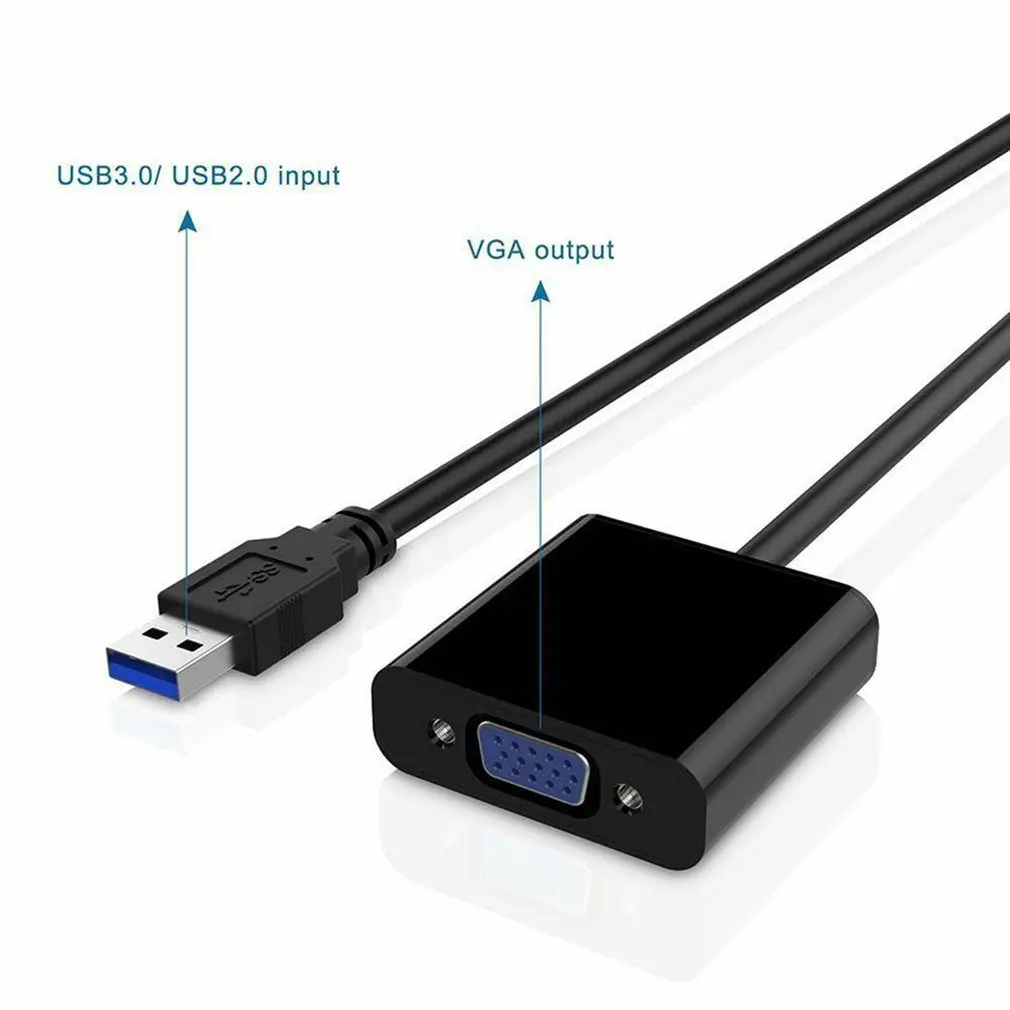 

Premium USB 2.0/3.0 To VGA Multi-Display Adapter Converter External Video Graphic Card Portable USB To VGA Converter