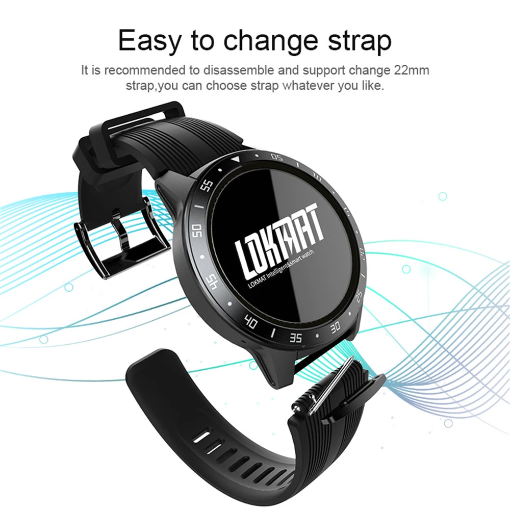 LOKMAT SMA-TK05 Smart Watch Men Bluetooth 4.0 IP67 Waterproof Pedometer Remote Camera APP Reminder Support Sim Card Smartwatch |