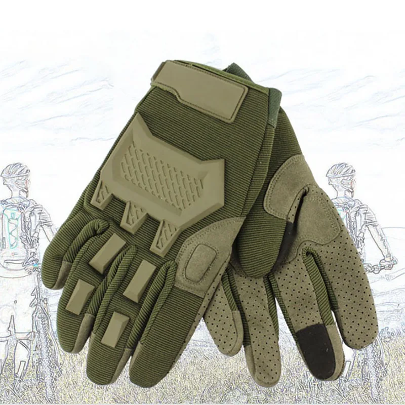 Men's Sport Full Finger Gloves Touch Screen Outdoor Tactical Military Airsoft Shooting Hunting Hard Knuckle Armed Mittens | Спорт и