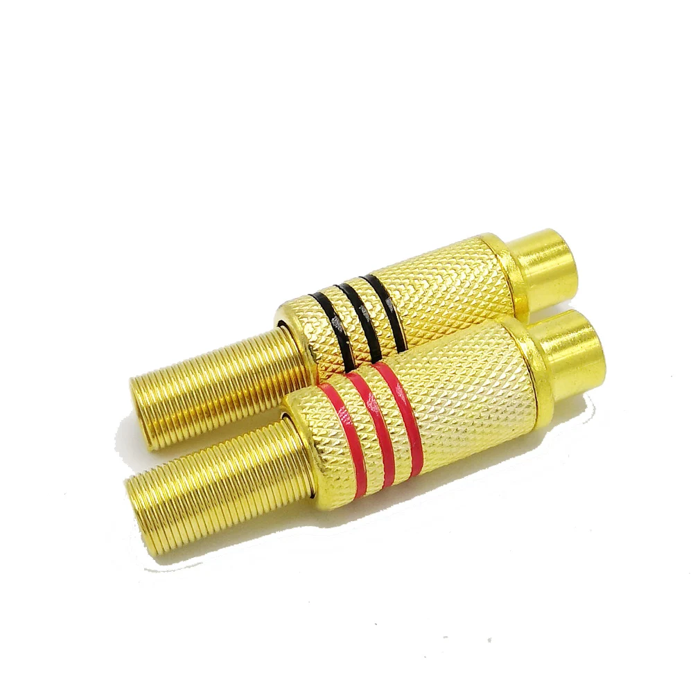 Позолоченный красный и черный RCA гнездо гнездовой разъем 10 шт./лот|socket stand|socket