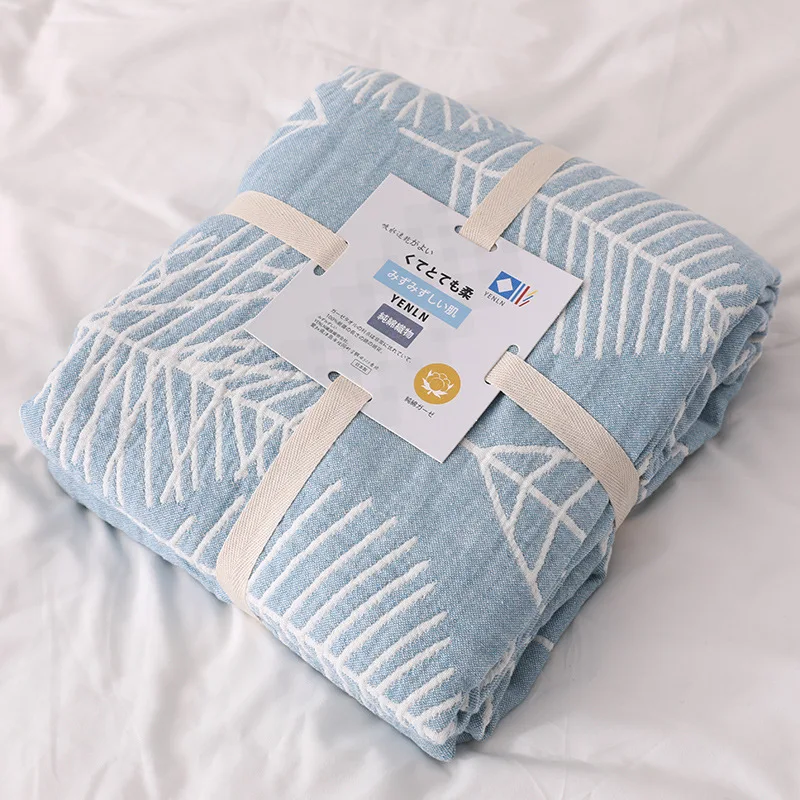 Одеяла в японском стиле покрывало для двуспальной кровати 4 слойное газовое