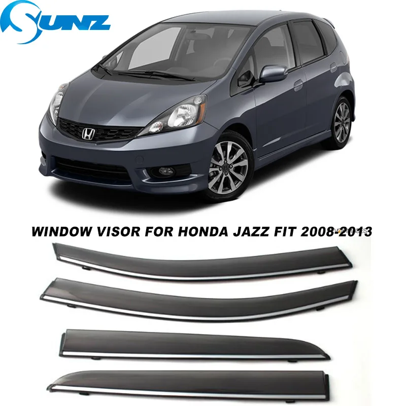 

Боковые оконные козырьки для Honda Jazz Fit Hatchback 2008, 2009, 2010, 2011, 2012, 2013, дымовые защитные пленки, дефлекторы от солнца и дождя