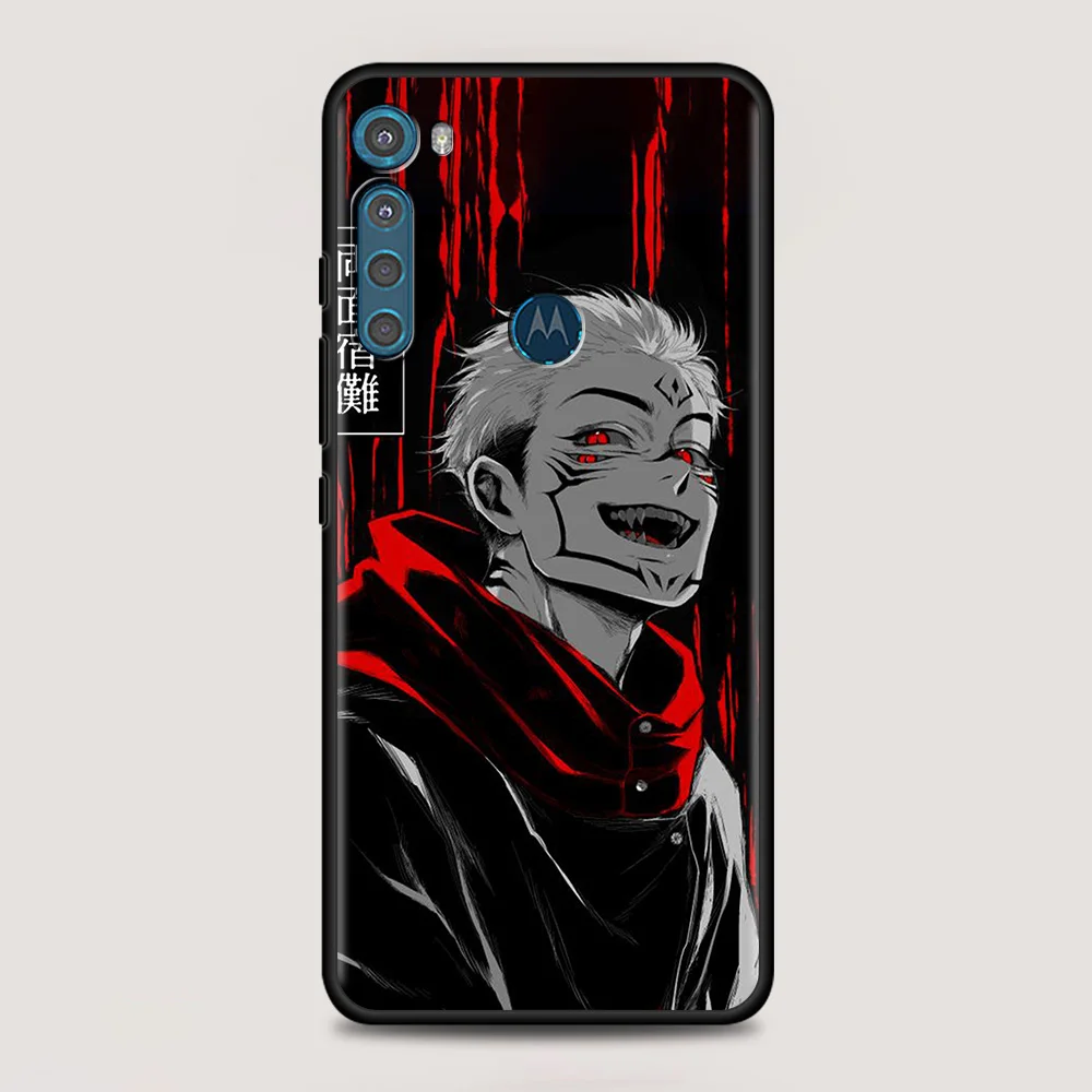 for motorola one fusion case for moto g10 g9 g8 plus play power one g20 g30 g40 g50 g60 edge 20 phone shell anime jujutsu kaisen free global shipping