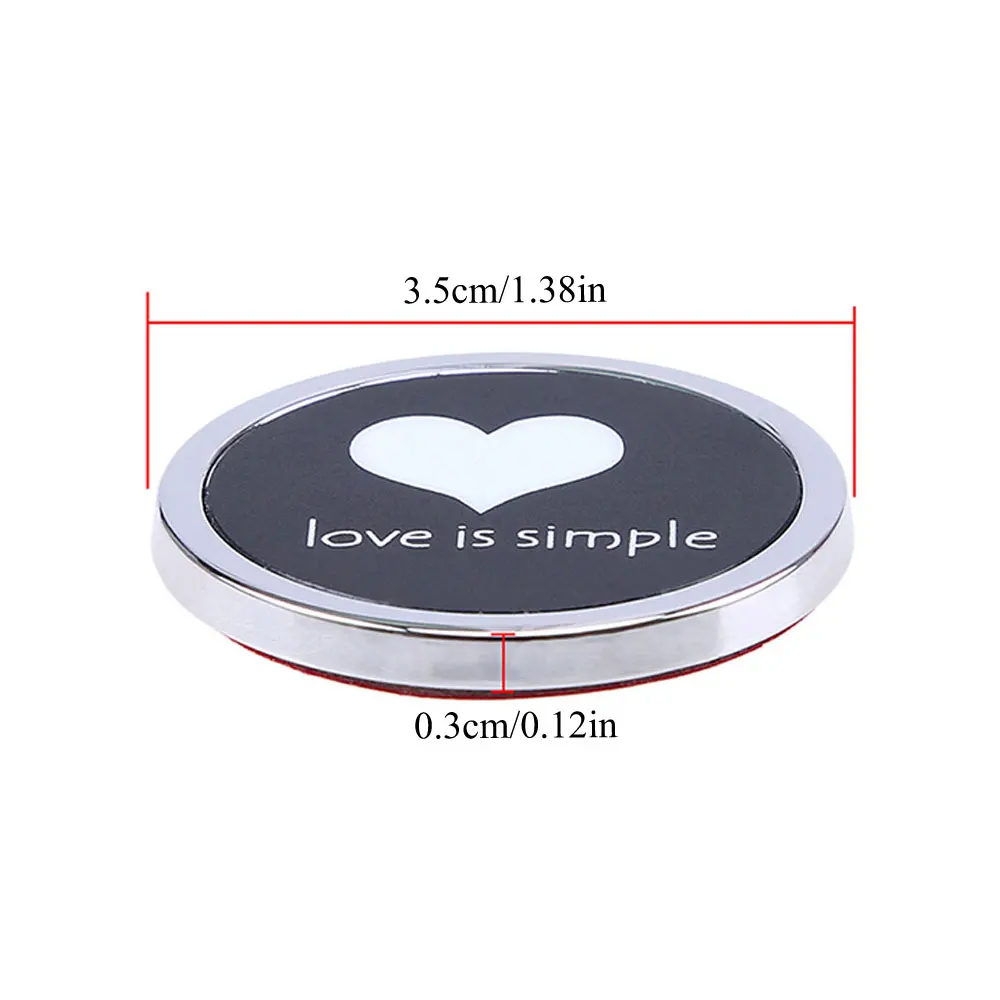 1 шт. автомобильный Стайлинг Love Is Простой 3D металлический стикер Мини Круглая