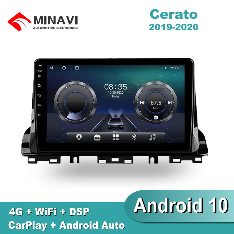 Автомобильное радио 9 дюймов Android 10 мультимедиа KIA Cerato 2019 GPS-навигация навигатор