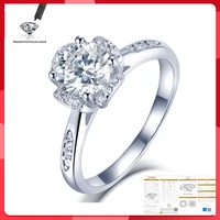 twist band gra 100 sterling silver s925 moissanite engagement ring for women wedding anniversary gift