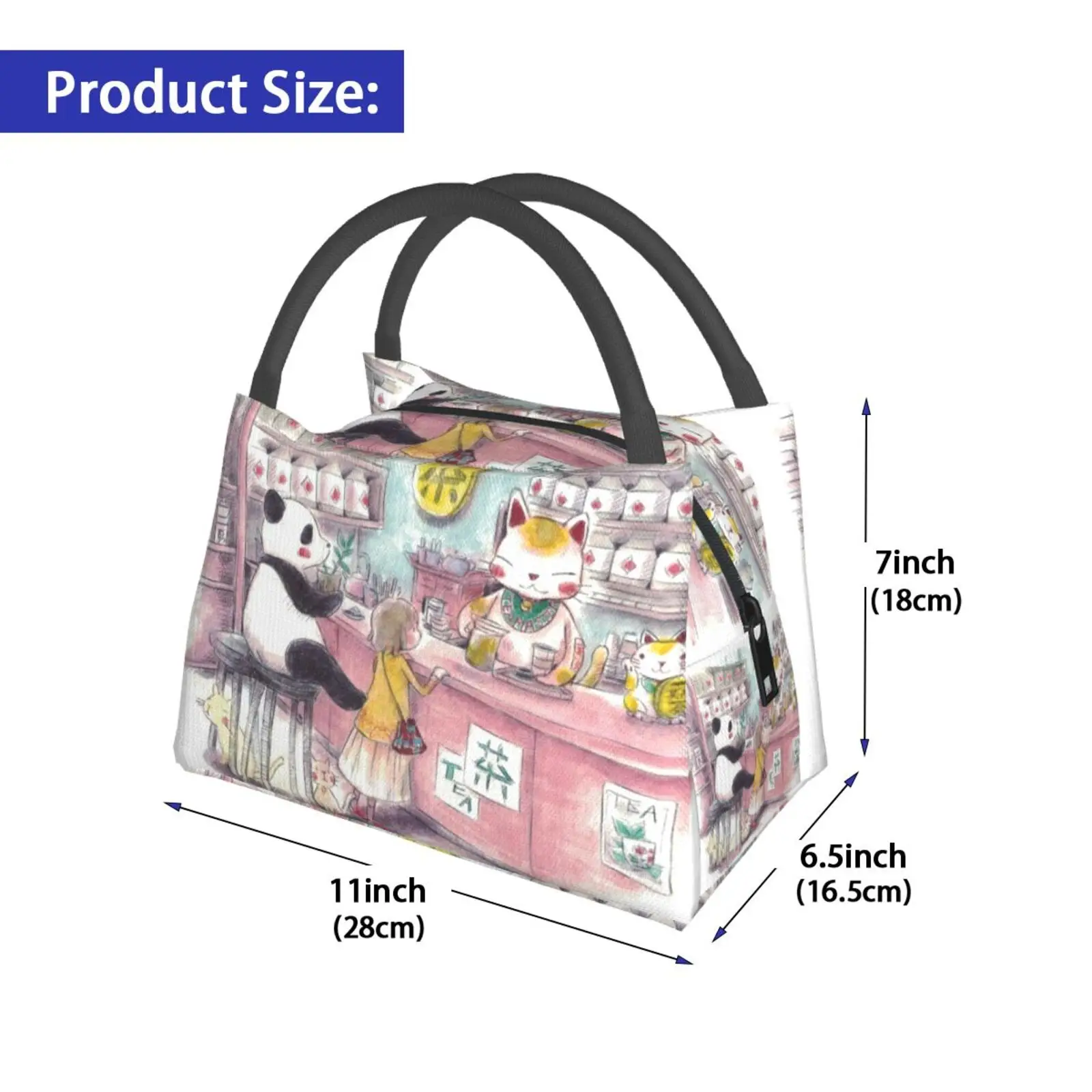 Портативный изоляционный мешок чайный магазин 1319 чай любимый кот-панда