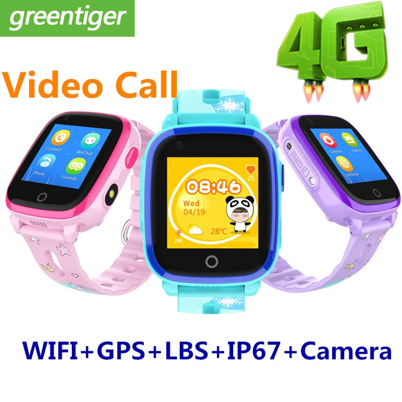 IP67 водонепроницаемые детские Смарт-часы 4G Удаленная камера gps Wi-Fi Дети Студенты Наручные часы SOS видео вызов монитор трекер