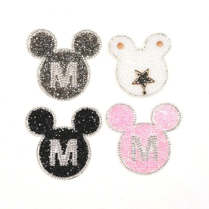 Новое поступление детская одежда с буквенным принтом M стразы нашивки железные