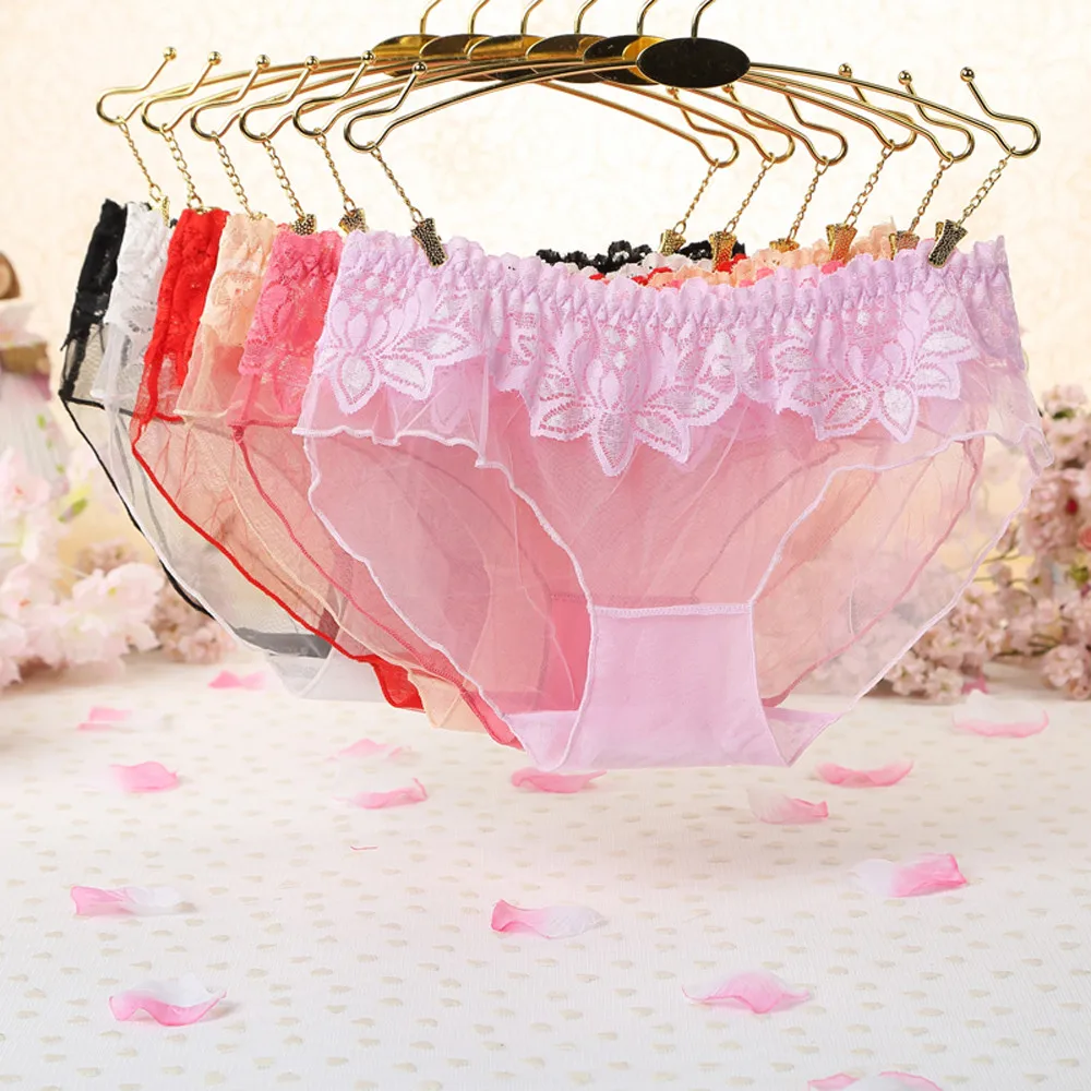 

Women's Sexy Lace Panties Seamless Breathable Panty Hollow Brief Underwear 2021 Fashion Female Transparent Brief Sleepwear Pant