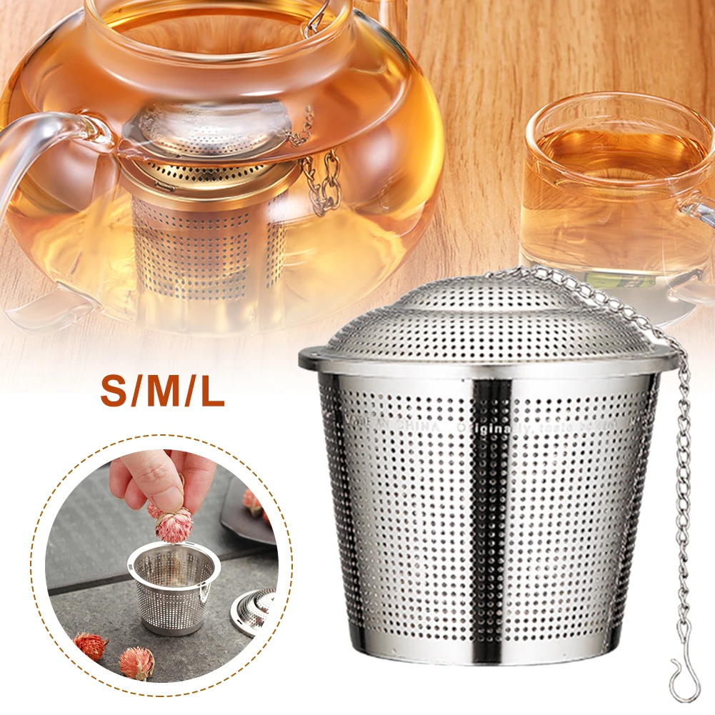 

304 Stainless Steel Tea Ball Strainer Mesh Herbal Infuser Filter Tea Leaf Spice Tea Strainer for Teapot Kitchen Tool