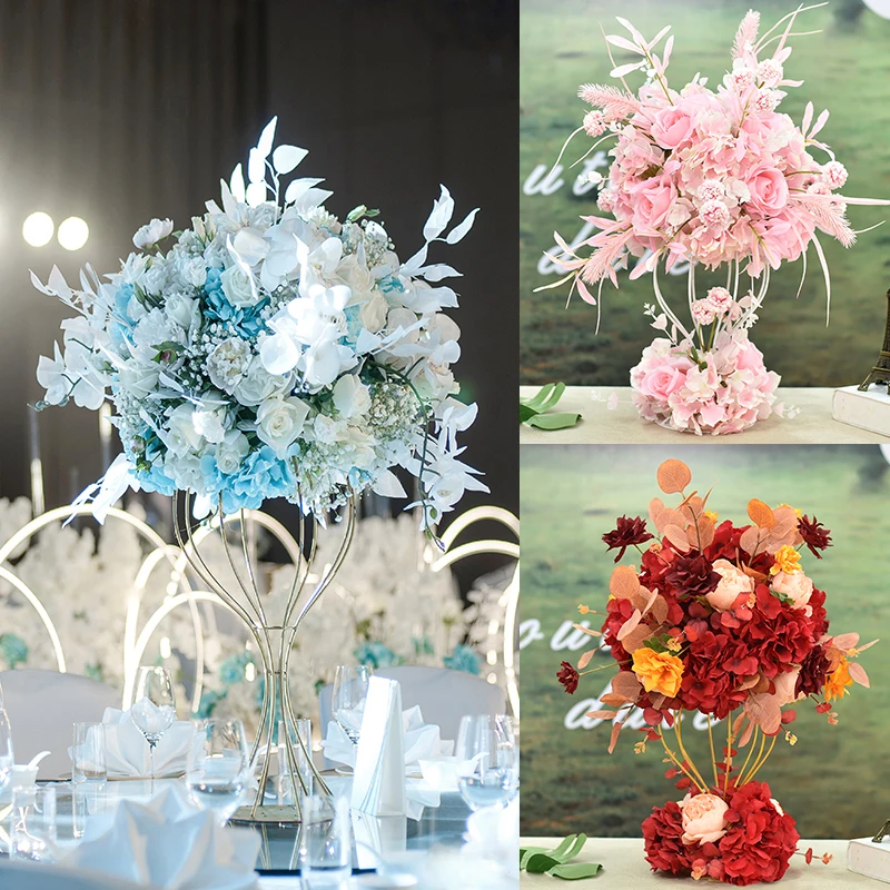 

Индивидуальный Свадебный Цветочный шар, искусственный цветочный шар, Свадебный обеденный стол, центральный элемент