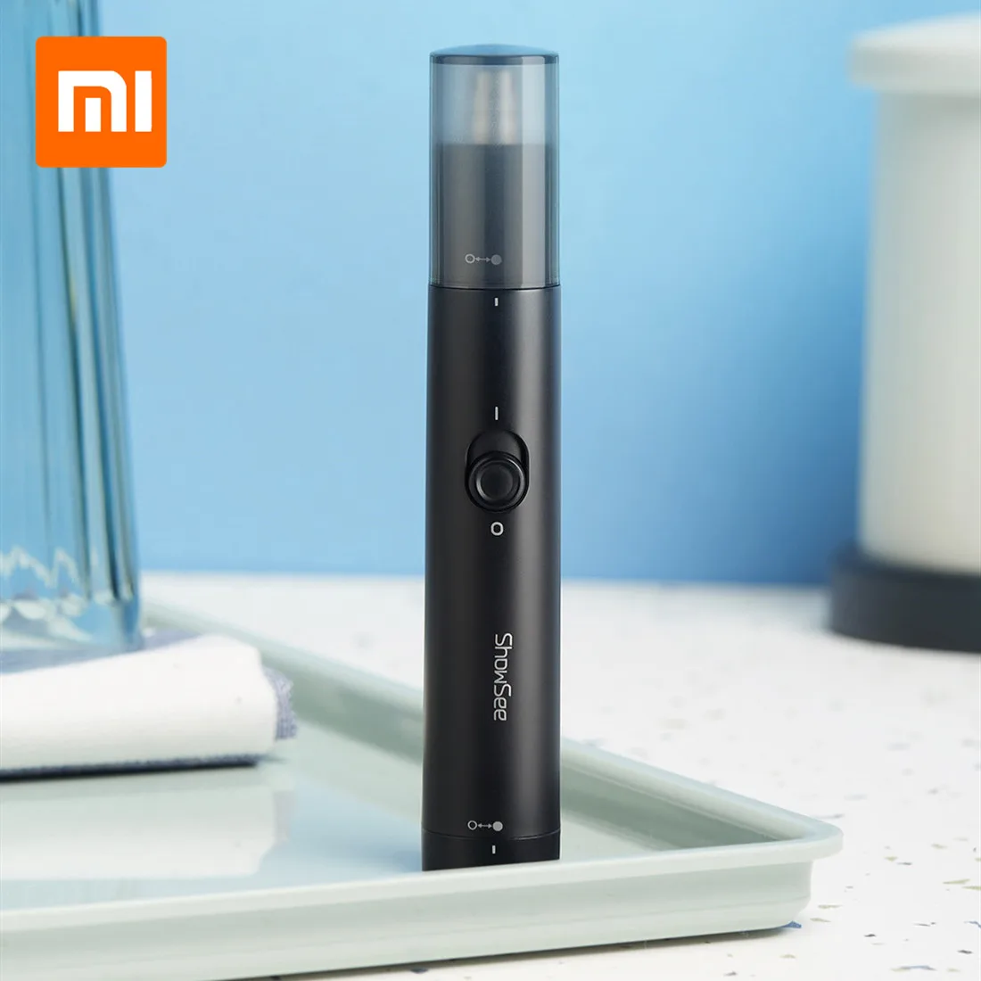 Портативный электрический триммер для волос Xiaomi ShowSee C1 BK смайлическая моющаяся