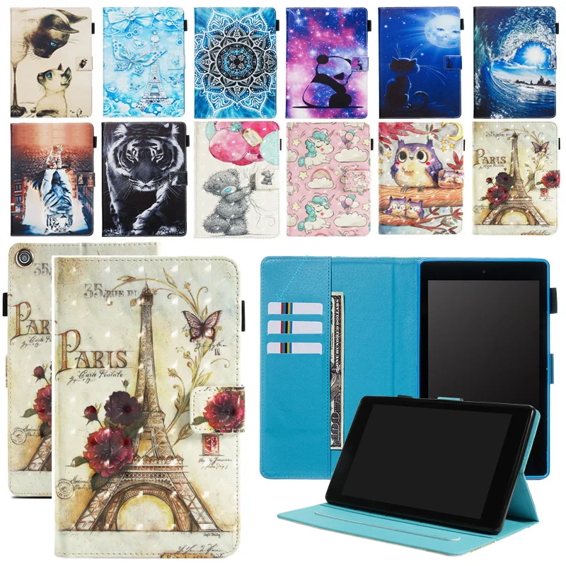 Умный чехол для Amazon Kindle Fire HD8 HD 8 дюймов 2016 2017 2018 подставка планшета из мягкого ТПУ