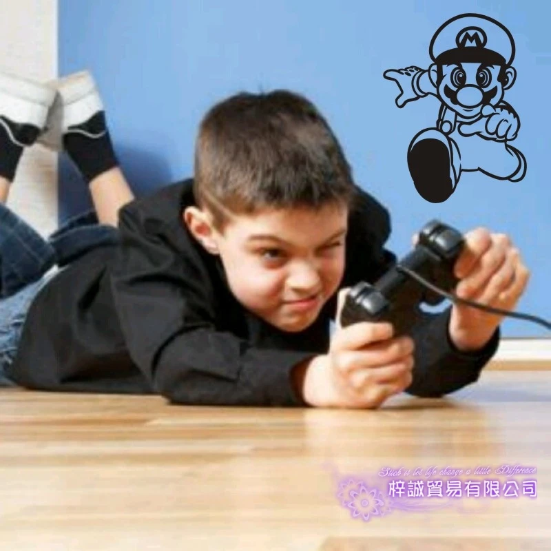 Супер Марио наклейка Видео игровой контроллер Стикеры играть плакаты тематики