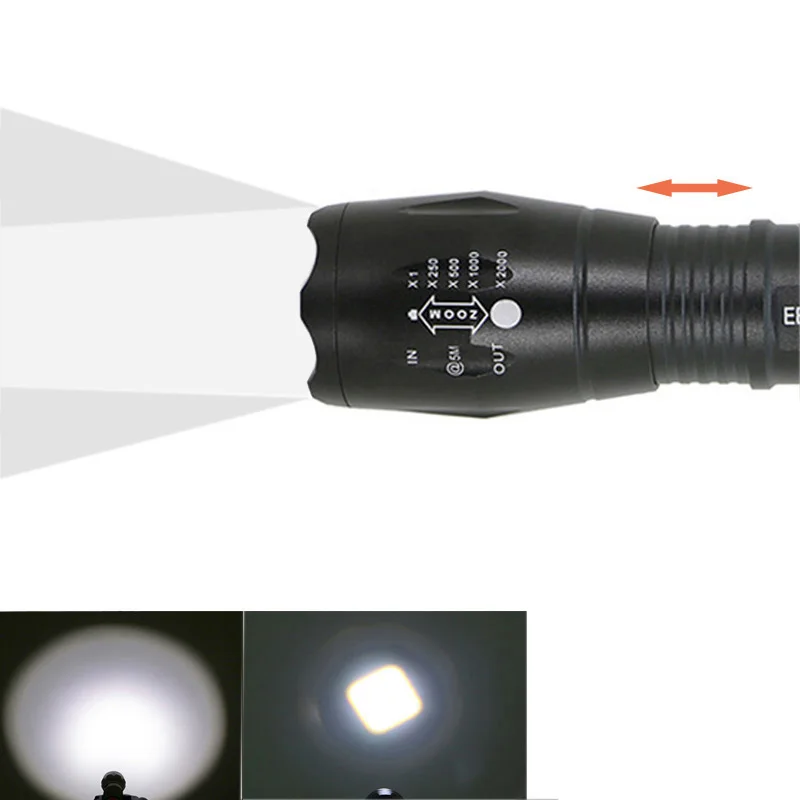 Новинка USB фонарик перезаряжасветодиодный m-l T6 LED 3800lm AAA 500m масштабируемый 18650
