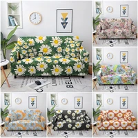 daisy pattern sofa covers for living room elastic sofa cover 3 seater floral print stretch sofa slipcovers sofa protector cover