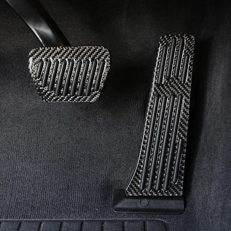

Car Carbon fiber pattern Pedals Cover Gas Fuel Brake Pad Plate Cover Fot For BMW F48 F30 F25 F01 F15 E70 E71 Car Accessory