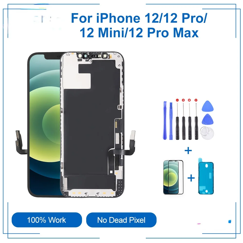 

For iPhone 12/12Pro/12mini/12Pro max With 3D Touch Digitizer Assembly No Dead Pixel LCD Screen Replacement Display