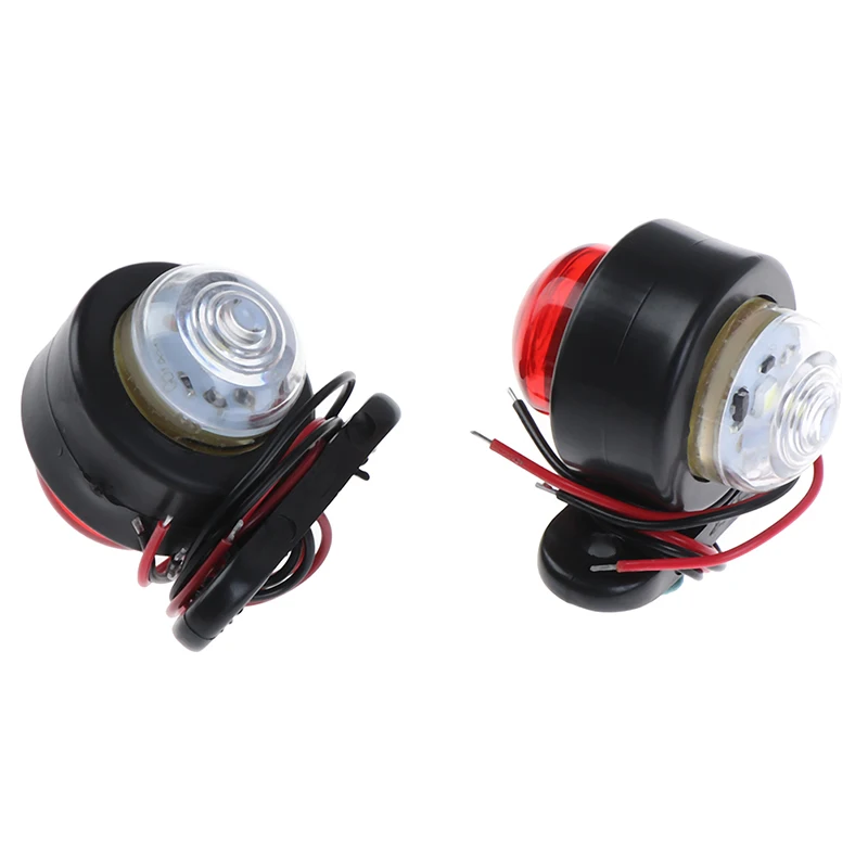 

2Pcs Car Truck Trailer LED Side Marker Light White Red Turn Signal Clearance Light Indicator Lamp For Lorry Van Caravans 10-30V