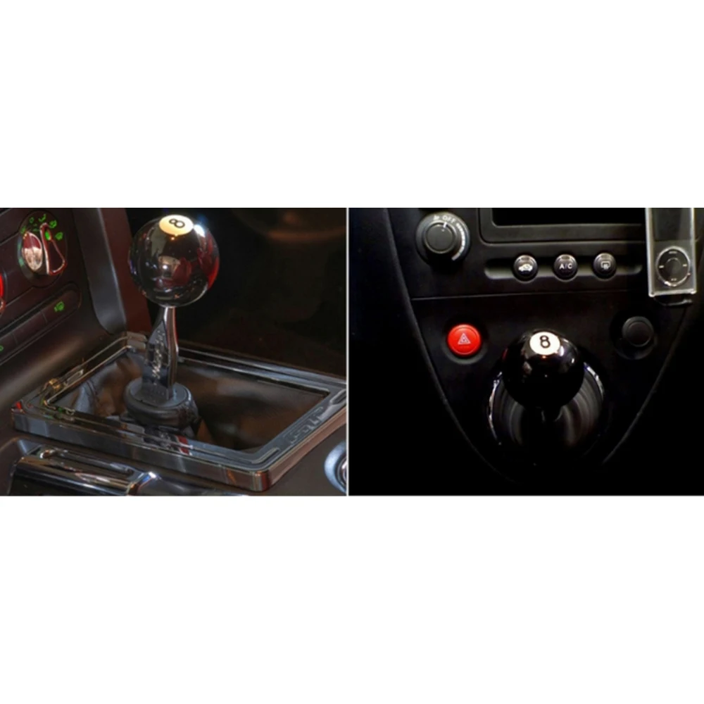 

Universal high quality Car Gear Shift Knob Ball Black Shifter Manual Lever Round Ball Shape MT AT+ Adapter For Car Accessories