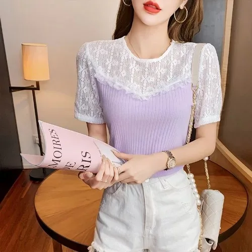 

T-shirt Women 2021 New Women White fuchsia T Shirt summer Cotton T shirt