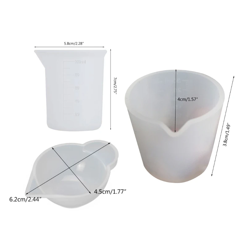 

16 Pcs Silicone Measuring Cups Mixing Cup Divided Cups Dispensing Stirrer Tool