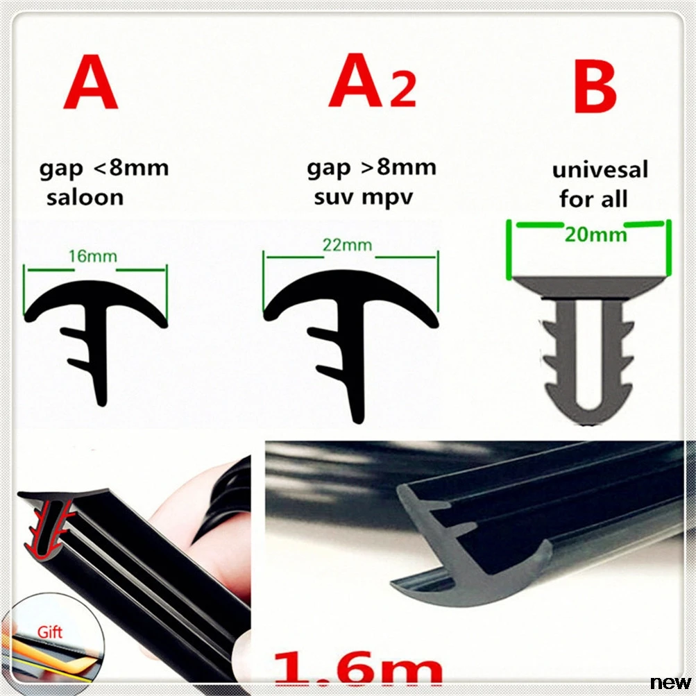 Автомобильная Резина 1 6 м Звуконепроницаемая лобовое стекло уплотнительная