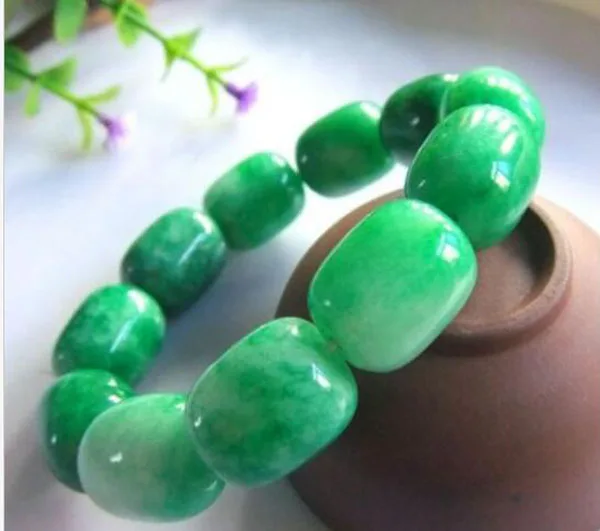 Чудесная цепочка из натурального изумруда/нефритовые бусы/мужской браслет для