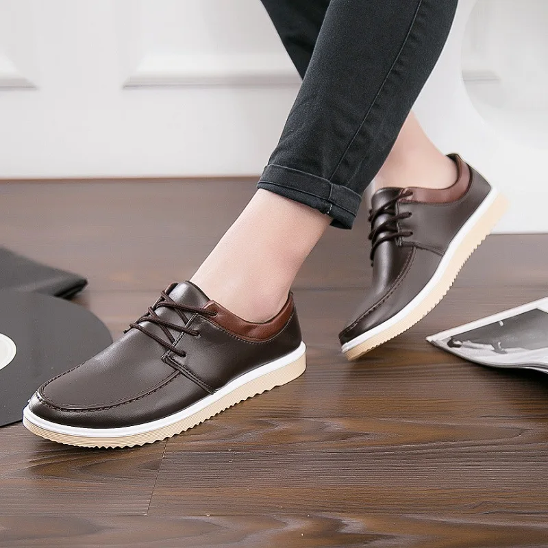 Новинка 2019 Мужская классическая Повседневная обувь мужская кожаная в британском
