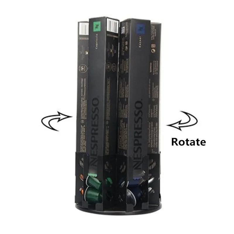 Nespresso вращающаяся стойка держатель для кофейных капсул черная хранения 2020 Новая