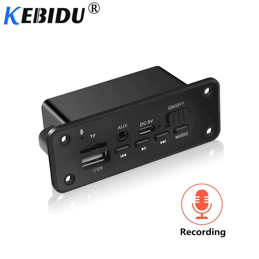 Mp3 плеер kebidu DC 5 В Bluetooth 0 декодер плата 2x3 Вт динамик автомобильный fm радиоприемник