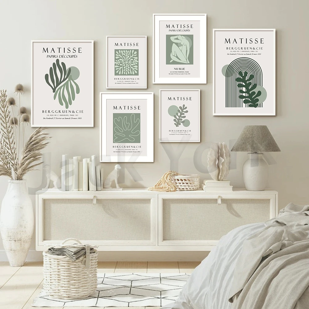 

Matisse Print Abstract Printable Wall Art Matisse Poster Modern Art Prints Minimalist Gallery Wall Set Sage Green Prints