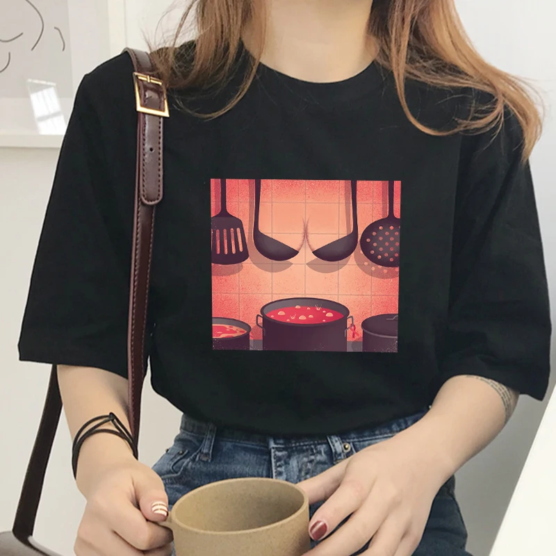 

Women Summer Casual T-shirt Short Sleeve Tee-Shirts Female Tops Women 2020 clothing Printed Harajuku shirts Knitted Basic Solid