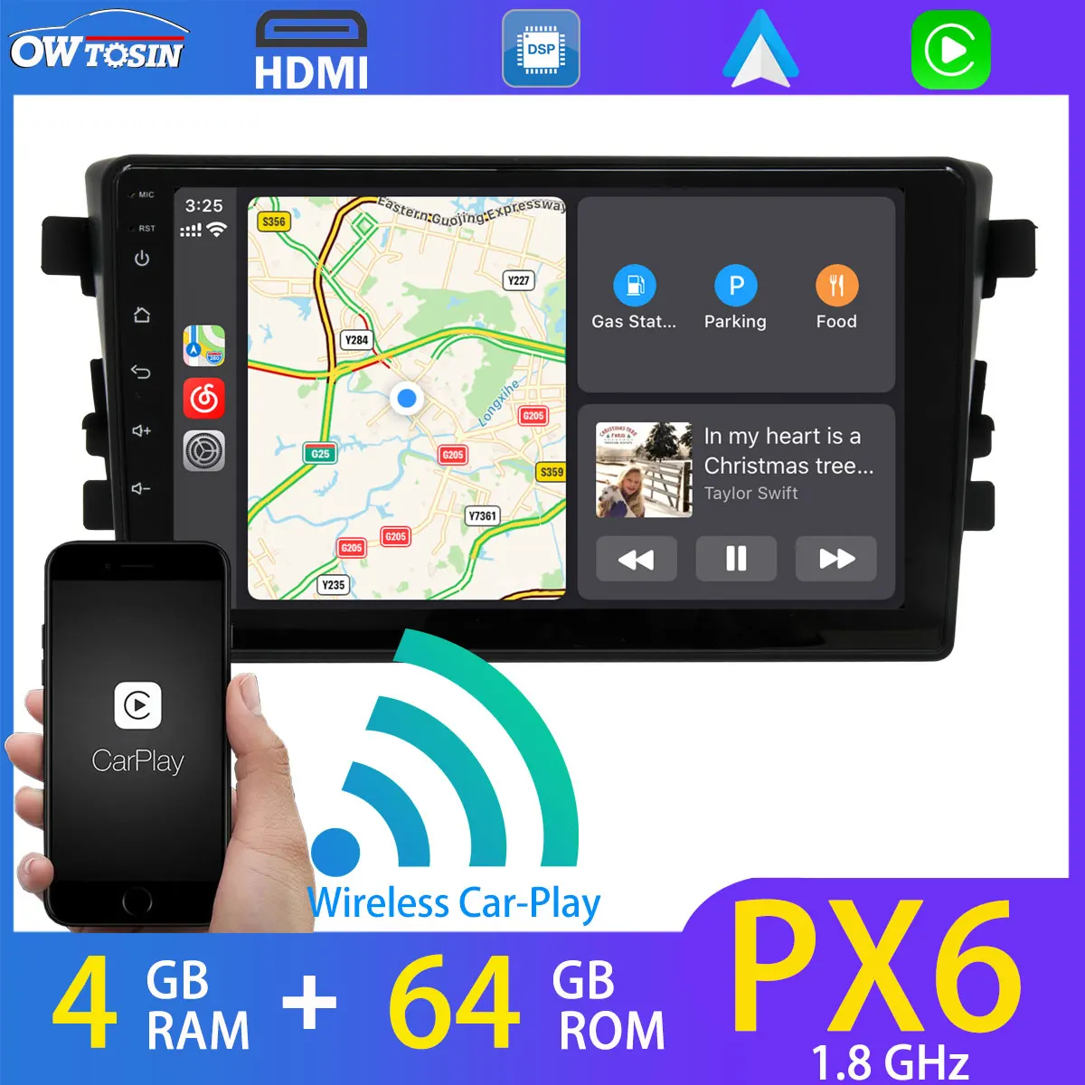 5 * USB PX6 4G + 64G Android 9 0 Автомобильный мультимедийный плеер для Suzuki Celerio Cultus GPS Радио