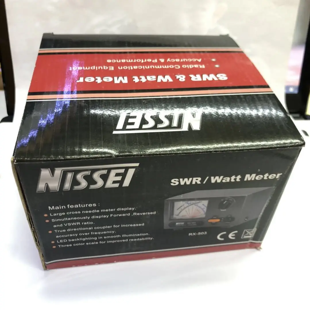 Оригинальный тайваньский NISSEI RX-503 SWR / Watt Meter 1 8-525MHz 2/20/200W измеритель мощности для