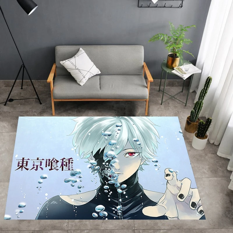 Мультяшный Токийский большой коврик для пола Придверный Квадратный Ковер