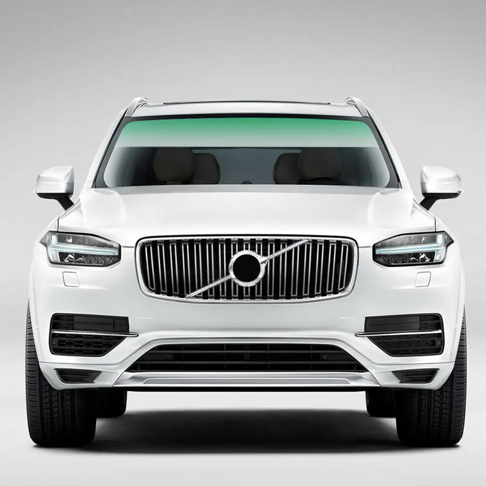 Green Оконный солнцезащитный козырек для автомобиля, полоса, тонированная пленка, защита переднего лобового стекла, наклейка, сделай сам - Название цвета: Green