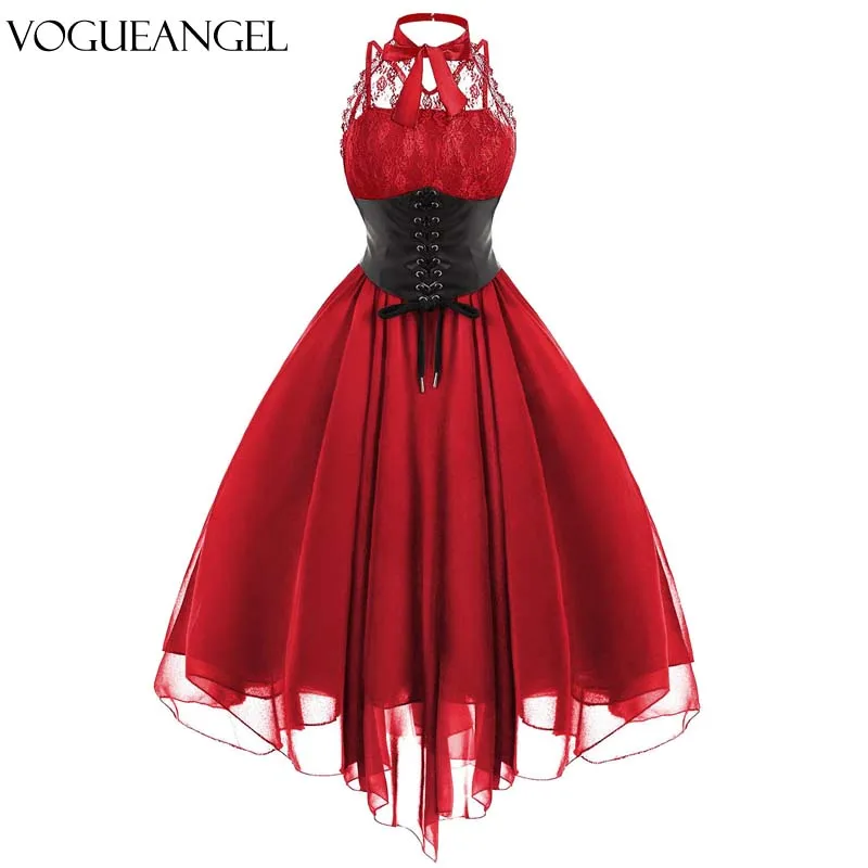 S 2XL Одежда высшего качества Карнавальный костюм для женщин кружева Панель крест