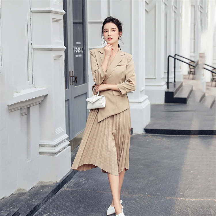 Платье женское средней длины Colorfaith элегантное однотонное офисное платье с