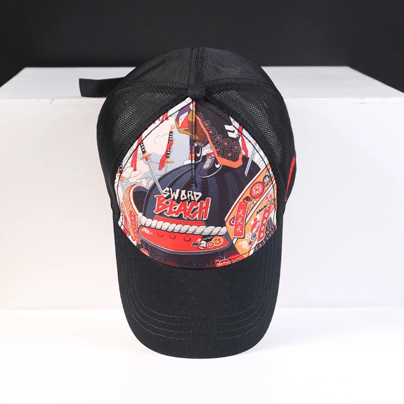 Бейсболка из чистого хлопка регулируемая летняя кепка черного сетчатого