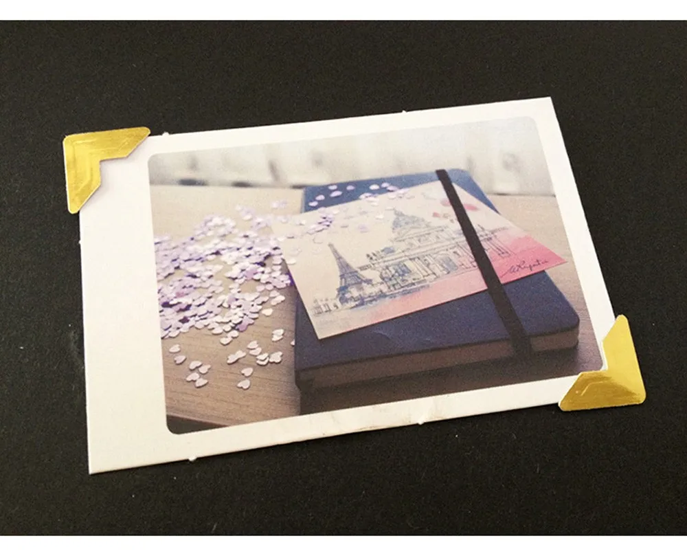 Лидер продаж DIY винтажные однотонные Угловые крафт бумажные наклейки для