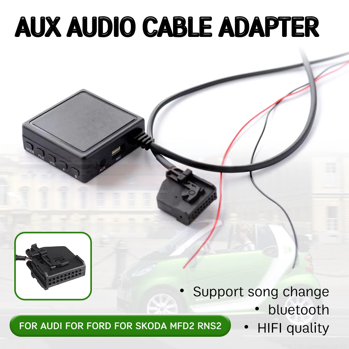 Bluetooth Aux кабель приемника с USB микрофон Hands free адаптер для Volkswagen Audi RNS2 MFD2 CD